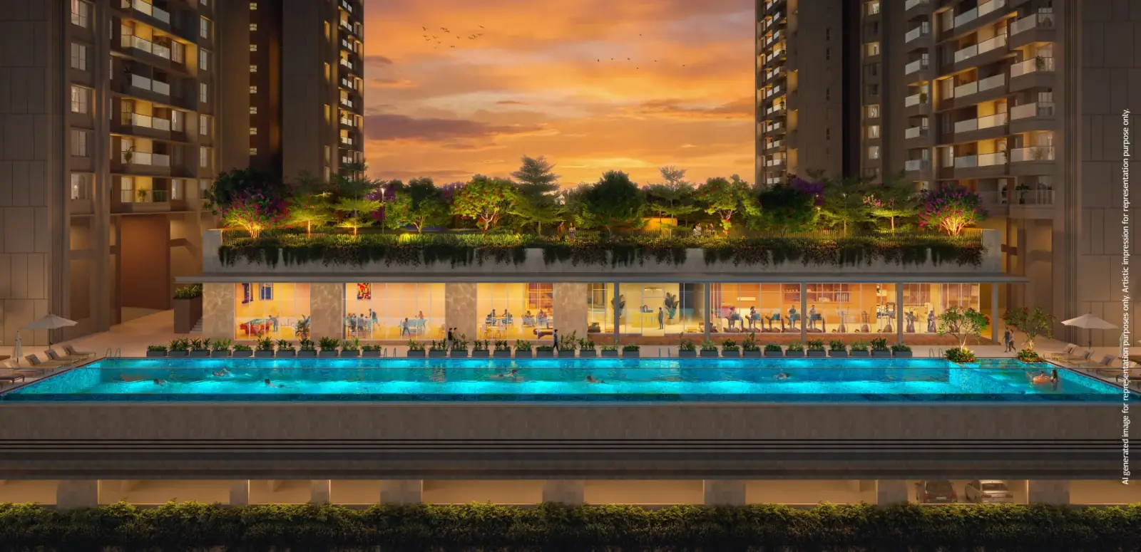 Landscaped gated community apartments near Bangalore airport in North Bangalore